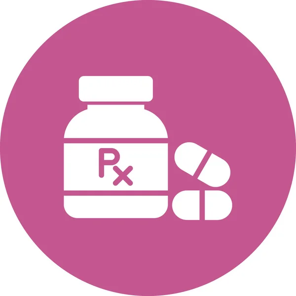 Pills Bottle Icon Vector Illustration — Stok Vektör