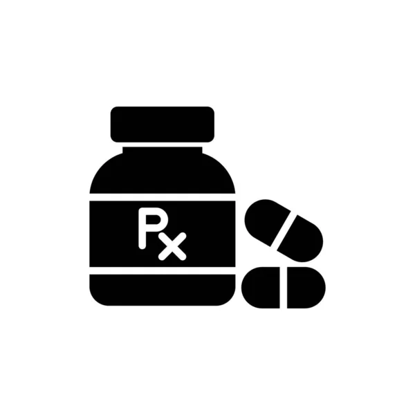 Pills Bottle Icon Vector Illustration — Stok Vektör