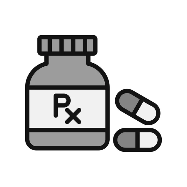 Pills Bottle Icon Vector Illustration — Vetor de Stock