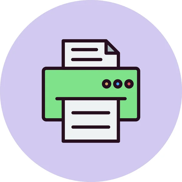 Printer Web Icon Simple Illustration — Vetor de Stock