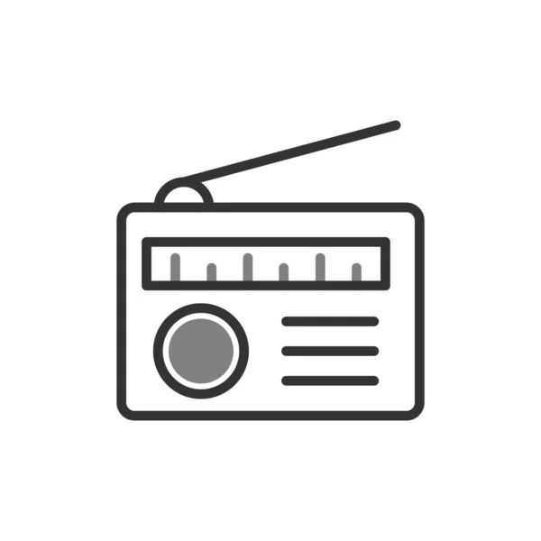 Ilustração Vetor Ícone Rádio — Vetor de Stock