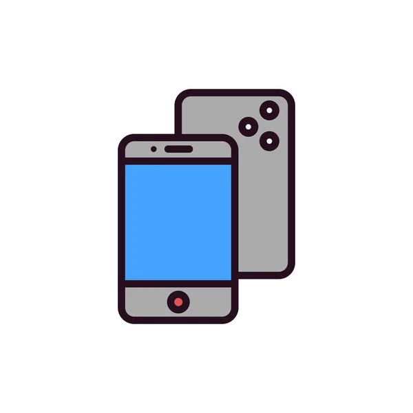 Smartphone Icon Flat Vector Illustration Design — Διανυσματικό Αρχείο