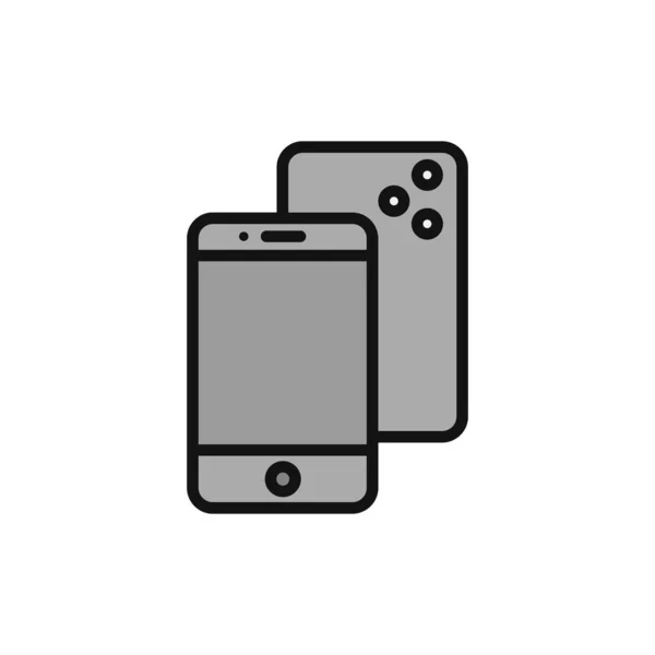 Pictograma Smartphone Design Vector Plat Ilustrație — Vector de stoc