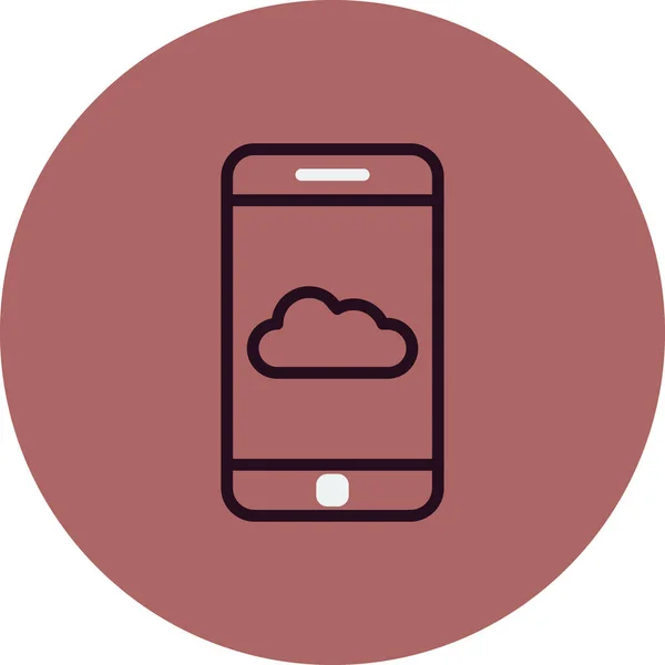 Smartphone Icoon Platte Vector Illustratie Ontwerp — Stockvector