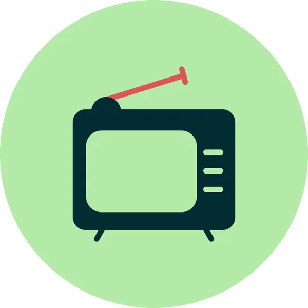 Television Vector Icon Flat Style Illustration — Stockvektor