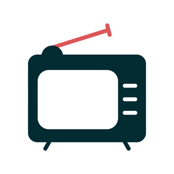 Television Vector Icon Flat Style Illustration — Stok Vektör