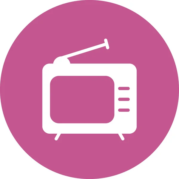 Television Vector Icon Flat Style Illustration — Stockvektor