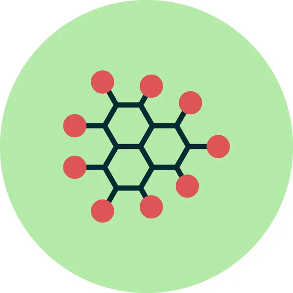 Ilustrasi Vektor Ikon Molekul - Stok Vektor