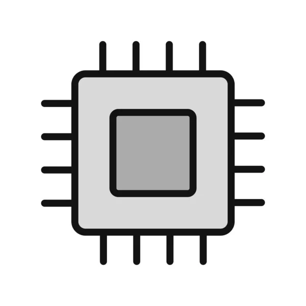 Microchip Icono Vector Ilustración — Vector de stock