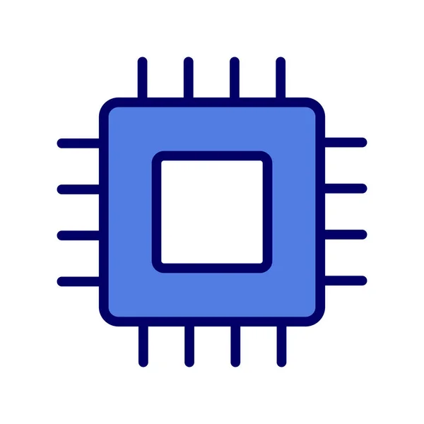 Microchip Icono Vector Ilustración — Archivo Imágenes Vectoriales