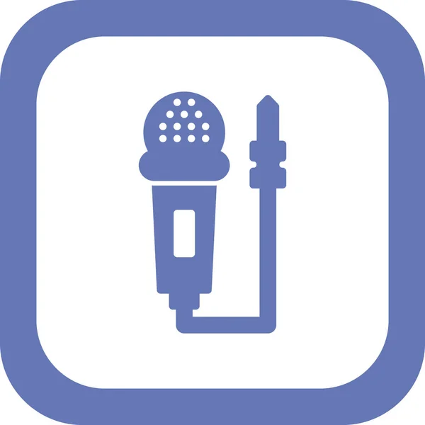 Illustration Vectorielle Icône Microphone — Image vectorielle