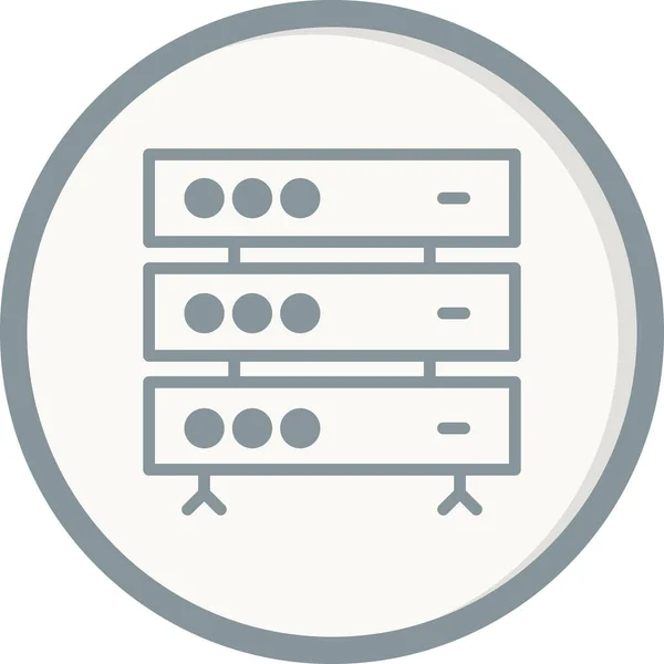 Data Server Simple Icon Vector Illustration - Stok Vektor