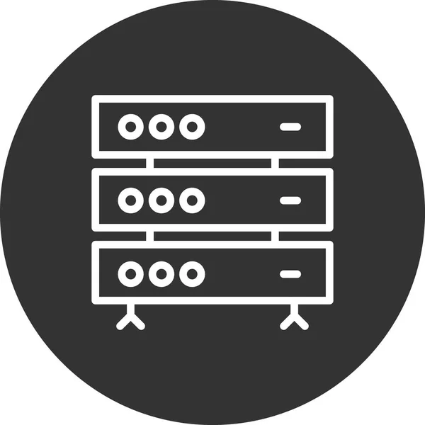 Data Server Simple Icon Vector Illustration — Διανυσματικό Αρχείο