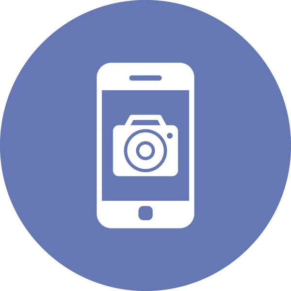 Icône Smartphone Dessin Illustration Vectoriel Plat — Image vectorielle