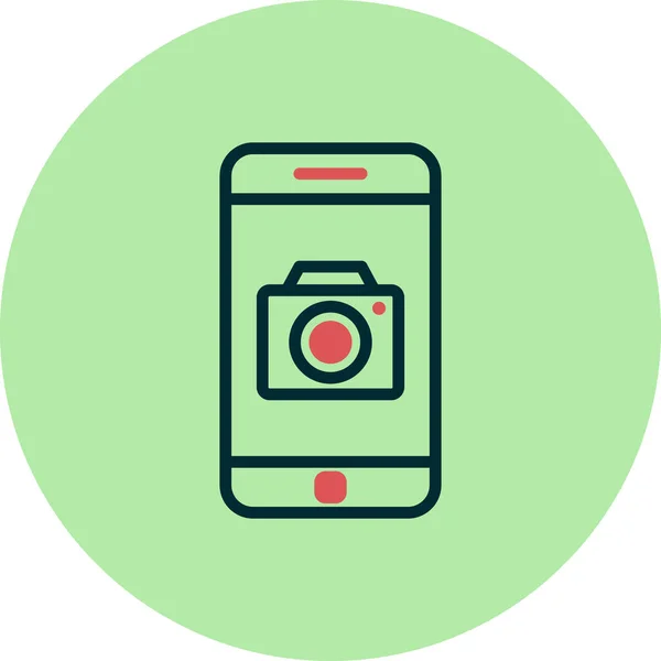 Ikona Smartfona Płaski Wektor Projekt Ilustracji — Wektor stockowy