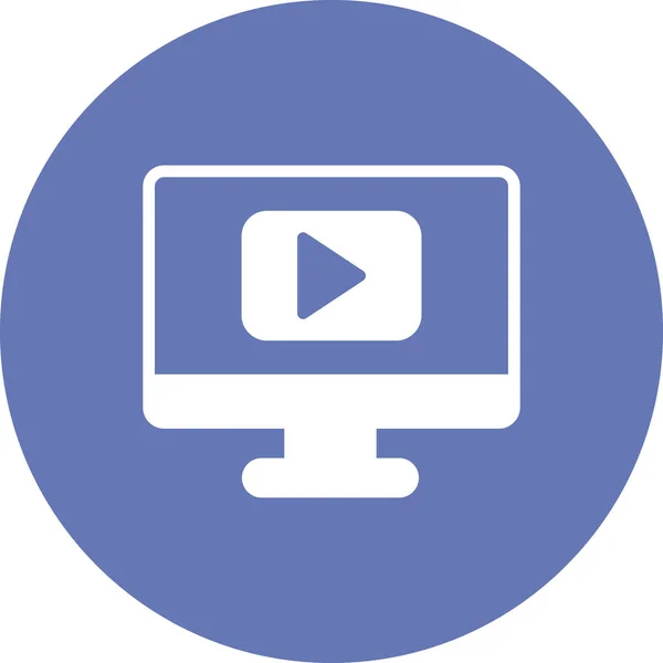 Video Player Simple Icon Vector Illustration — Archivo Imágenes Vectoriales