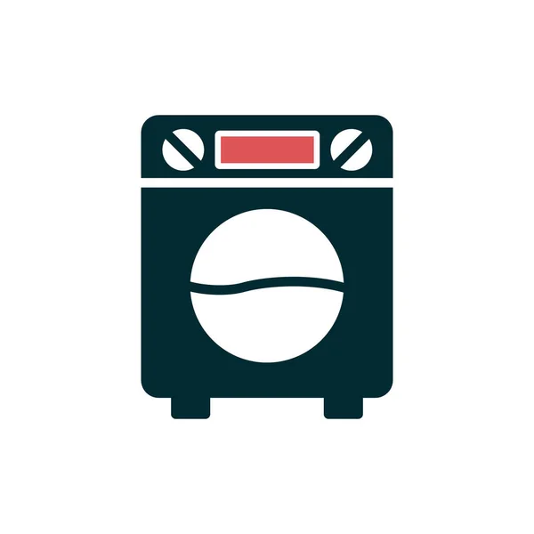 Máquina Lavar Ícone Vetor — Vetor de Stock