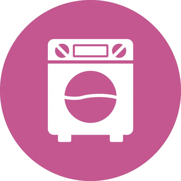 Máquina Lavar Ícone Vetor —  Vetores de Stock