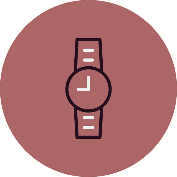 Montre Bracelet Icône Web Design Simple — Image vectorielle