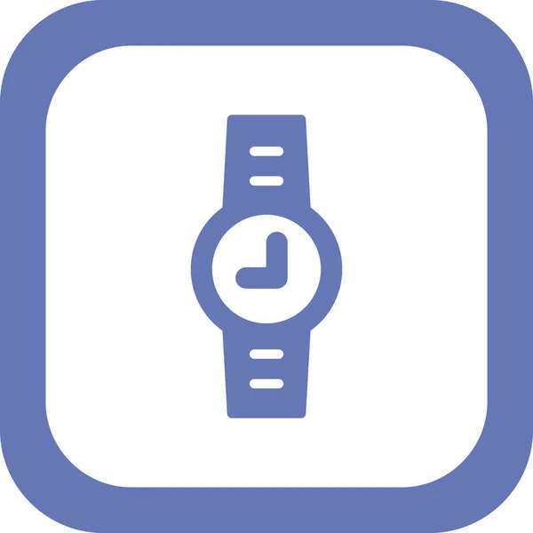 Reloj Pulsera Icono Web Diseño Simple — Vector de stock