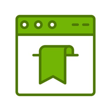 Basit web arayüzü simgesi, vektör illüstrasyonu