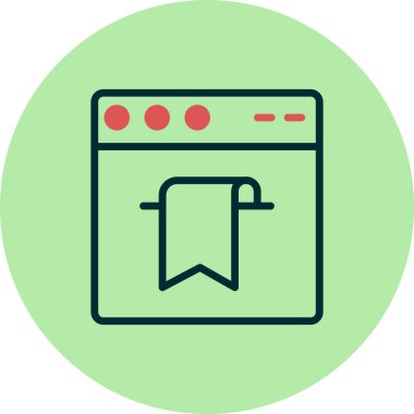 Basit web arayüzü simgesi, vektör illüstrasyonu