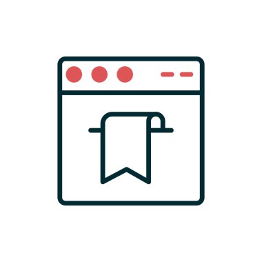 Basit web arayüzü simgesi, vektör illüstrasyonu