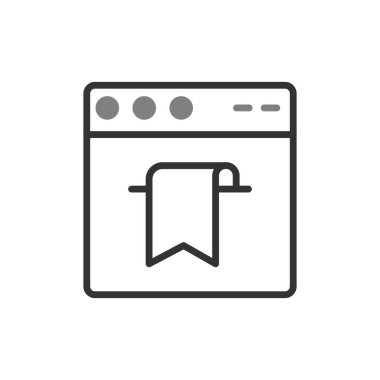 Basit web arayüzü simgesi, vektör illüstrasyonu