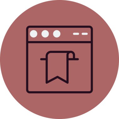 Basit web arayüzü simgesi, vektör illüstrasyonu