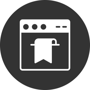 Basit web arayüzü simgesi, vektör illüstrasyonu