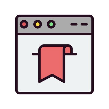 Basit web arayüzü simgesi, vektör illüstrasyonu