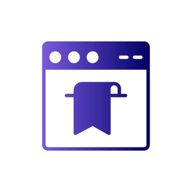 Basit web arayüzü simgesi, vektör illüstrasyonu