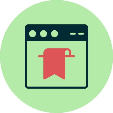 Basit web arayüzü simgesi, vektör illüstrasyonu