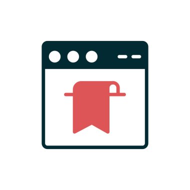 Basit web arayüzü simgesi, vektör illüstrasyonu