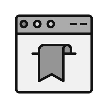 Basit web arayüzü simgesi, vektör illüstrasyonu