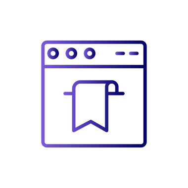 Basit web arayüzü simgesi, vektör illüstrasyonu