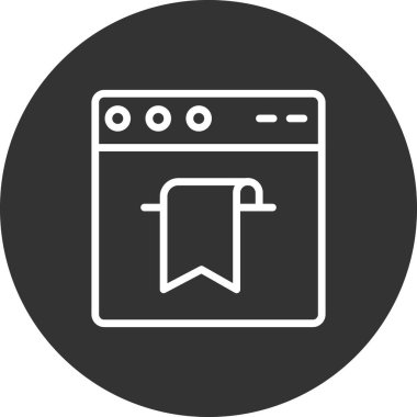 Basit web arayüzü simgesi, vektör illüstrasyonu