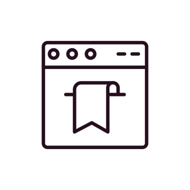 Basit web arayüzü simgesi, vektör illüstrasyonu