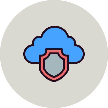 Bulut ağı simgesi. Basit resimleme 