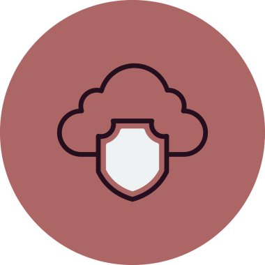 Bulut ağı simgesi. Basit resimleme 