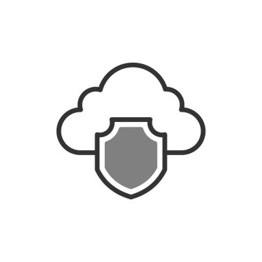 Bulut ağı simgesi. Basit resimleme 