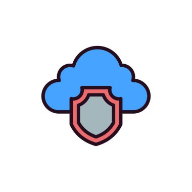 Bulut ağı simgesi. Basit resimleme 