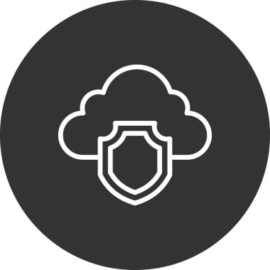 Bulut ağı simgesi. Basit resimleme 