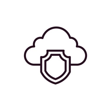 Bulut ağı simgesi. Basit resimleme 