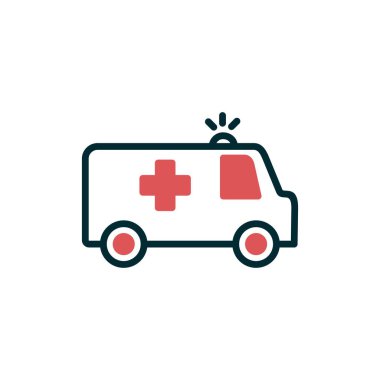 ambulans vektör simgesi modern illüstrasyon