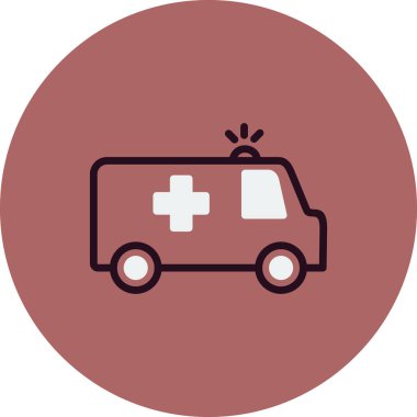 ambulans vektör simgesi modern illüstrasyon