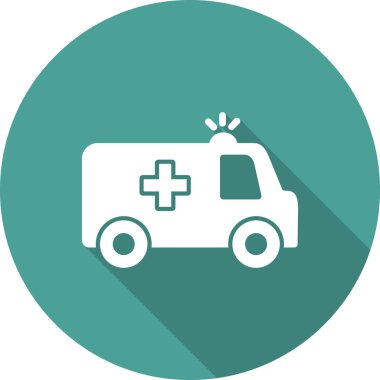 ambulans vektör simgesi modern illüstrasyon