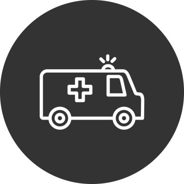 ambulans vektör simgesi modern illüstrasyon