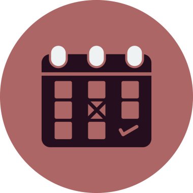 Takvim web simgesi, ajanda illüstrasyonu 