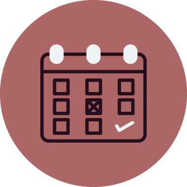 Takvim web simgesi, ajanda illüstrasyonu 